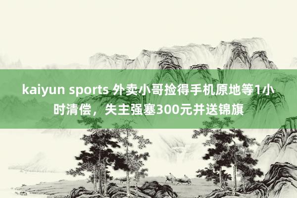kaiyun sports 外卖小哥捡得手机原地等1小时清偿，失主强塞300元并送锦旗