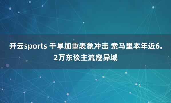 开云sports 干旱加重表象冲击 索马里本年近6.2万东谈主流寇异域