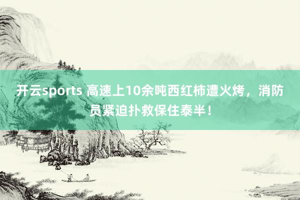 开云sports 高速上10余吨西红柿遭火烤，消防员紧迫扑救保住泰半！