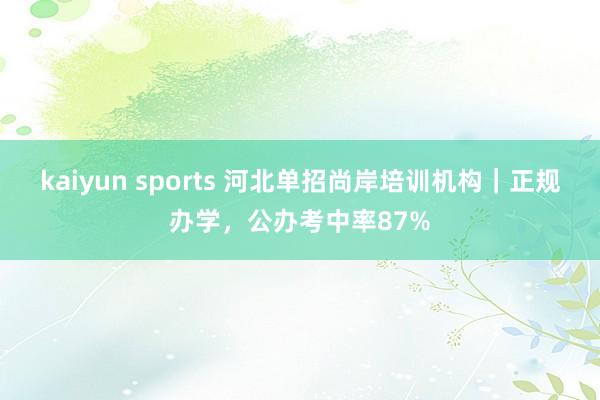 kaiyun sports 河北单招尚岸培训机构｜正规办学，公办考中率87%