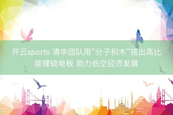 开云sports 清华团队用“分子积木”搭出高比能锂硫电板 助力低空经济发展